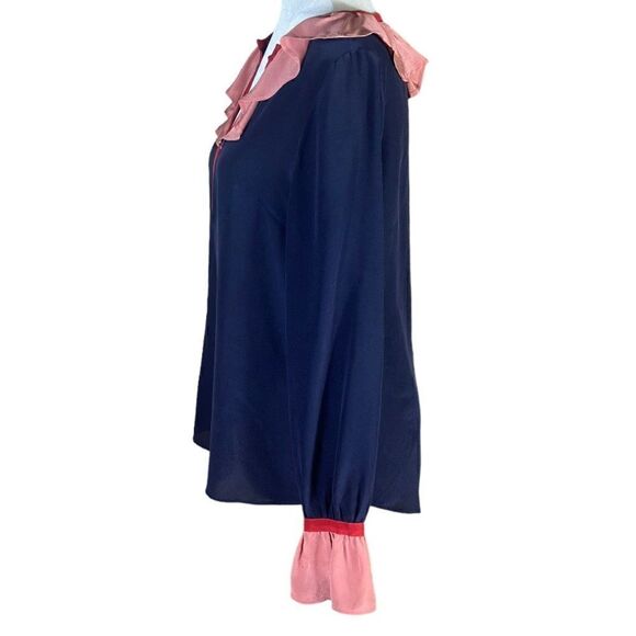 Boden Constance Long Sleeve Semi Sheer Silk Blouse Size 2 📦 - Picture 4 of 8